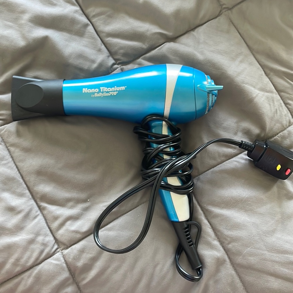 BaByliss Nano Titanium Hair Dryer - Blue and Black